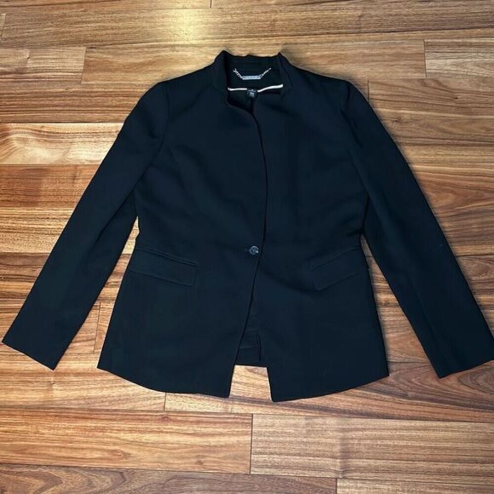 White House black market Editor blazer longer one button business casual jacket